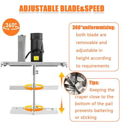 DECAKE 40L Automatic Jam Blender – Stainless Steel, 4-Blade, Adjustable Speed