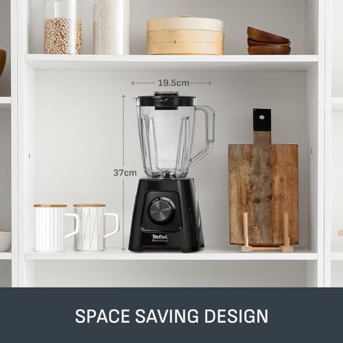 Tefal Blendforce II Blender 600W – 2L Jug, 4 Stainless Steel Blades, Black