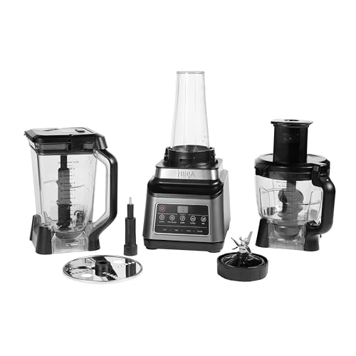 Ninja 3-in-1 Food Processor & Blender 1200W – 1.8L Bowl, 2.1L Jug, Black