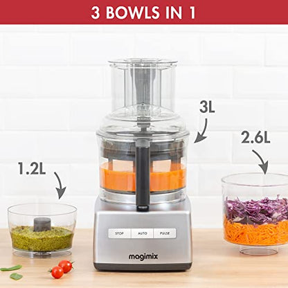 Magimix 4200XL Food Processor | 3L BPA-Free Bowl | Quiet & Powerful Motor | Multifunctional 6 in 1 Solution | Satin | 18471