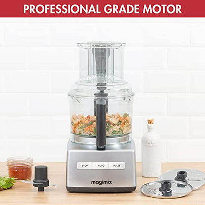 Magimix 4200XL Food Processor | 3L BPA-Free Bowl | Quiet & Powerful Motor | Multifunctional 6 in 1 Solution | Satin | 18471