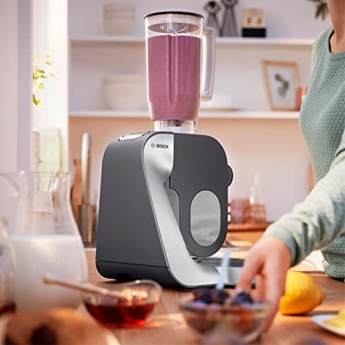 Bosch CreationLine 7 in 1 Stand Mixer MUM58259GB with 11 accessories, 7 Speeds, dough hook, whisk, beater, blender, juicer, mincer, shredder, 1000W, White/Silver