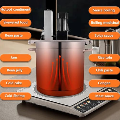 DECAKE 40L Automatic Jam Blender – Stainless Steel, 4-Blade, Adjustable Speed