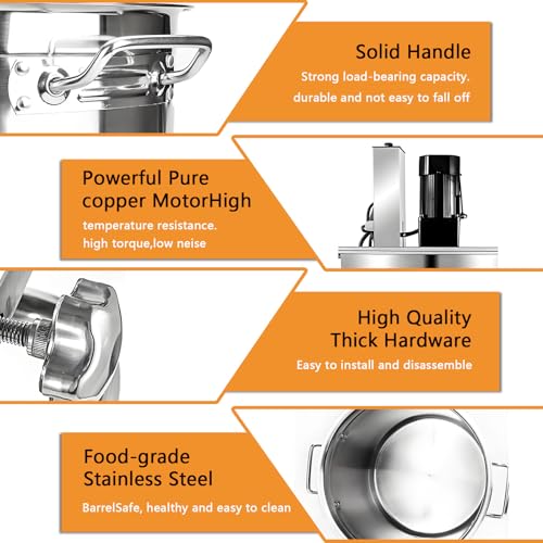 Automatic 20L Food Mixer with Stainless Steel Pot & Double-Layer Blades