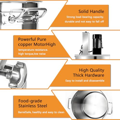 Automatic 20L Food Mixer with Stainless Steel Pot & Double-Layer Blades