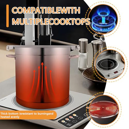 Automatic 20L Food Mixer with Stainless Steel Pot & Double-Layer Blades