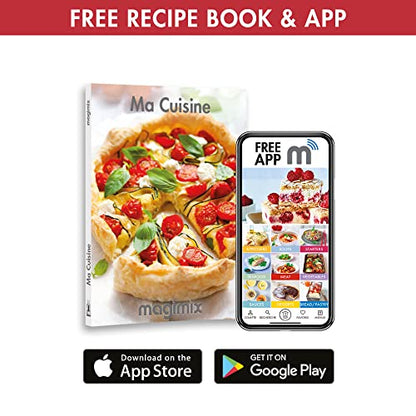 Magimix 4200XL Food Processor | 3L BPA-Free Bowl | Quiet & Powerful Motor | Multifunctional 6 in 1 Solution | Satin | 18471