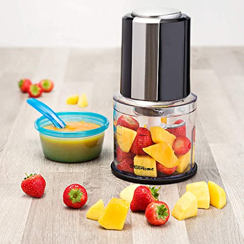 Sensio Home Mini Food Chopper 300W – 600ml Bowl, 4 Stainless Steel Blades