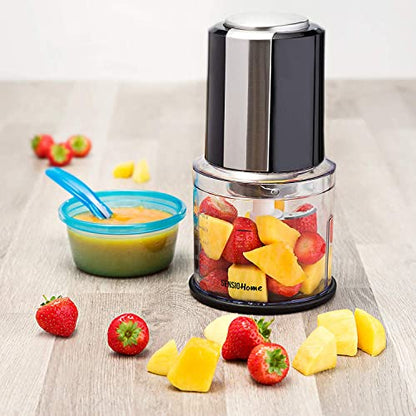 Sensio Home Mini Food Chopper 300W – 600ml Bowl, 4 Stainless Steel Blades