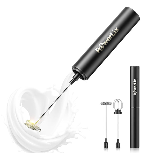 POWERLIX Pro 3-in-1 Handheld Milk Frother – USB-C, 10,000 RPM, Detachable