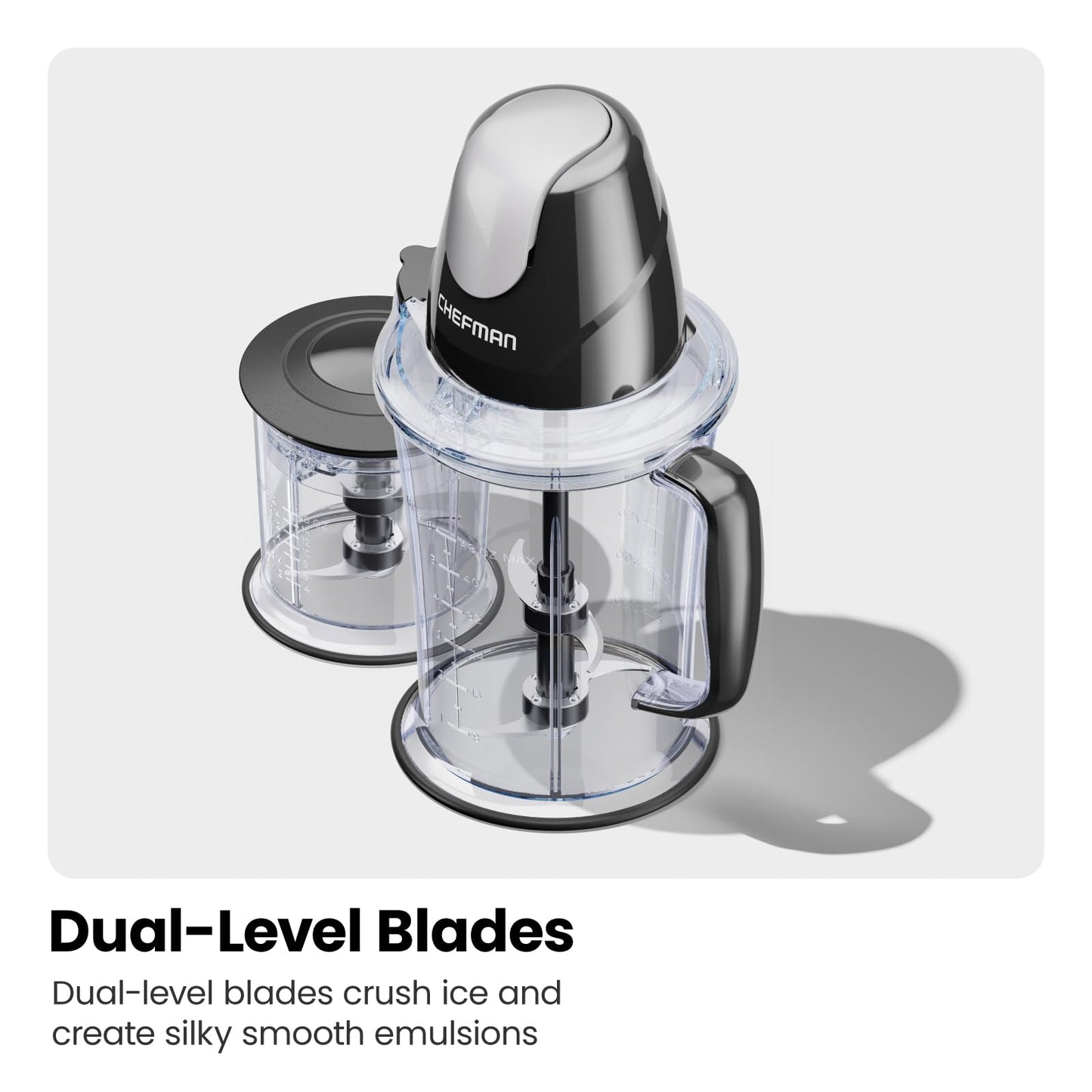 CHEFMAN 2-in-1 Food Processor & Portable Blender 400W – Ice Crusher, Pulse