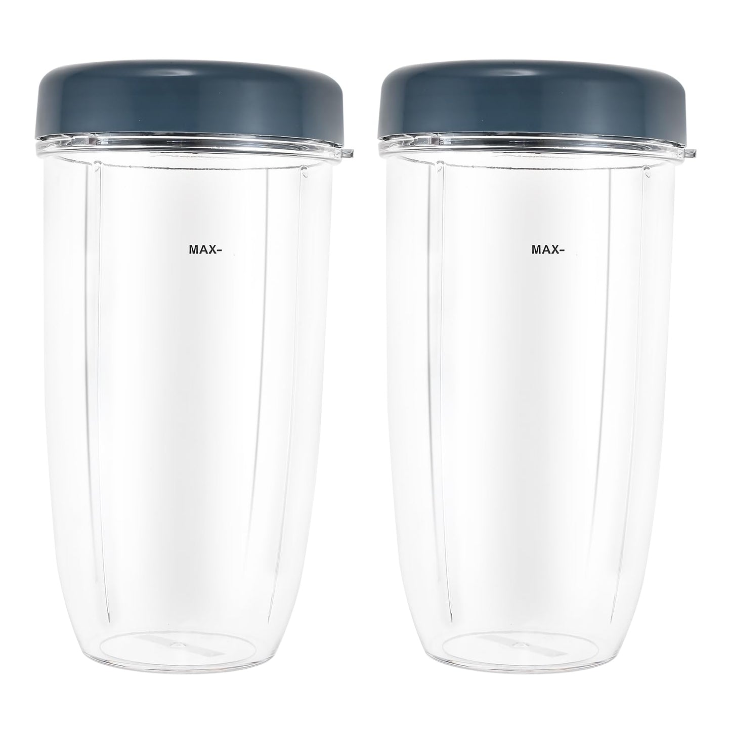 2-Pack 32oz Blender Cups with Lids – Compatible with Nutribullet 600W/900W