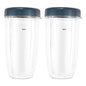 2-Pack 32oz Blender Cups with Lids – Compatible with Nutribullet 600W/900W