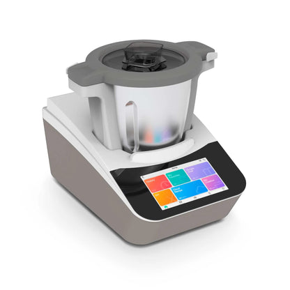 Baridi Smart Kitchen Robot Thermo-Cooker, 18 Preset Functions, 7” TFT Touch Screen, App Guided Recipes, Blender, Slow Cooker, Sous Vide, Steamer, Built-in Scales, Self Clean Function, White – DH189