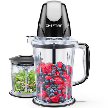 CHEFMAN 2-in-1 Food Processor & Portable Blender 400W – Ice Crusher, Pulse