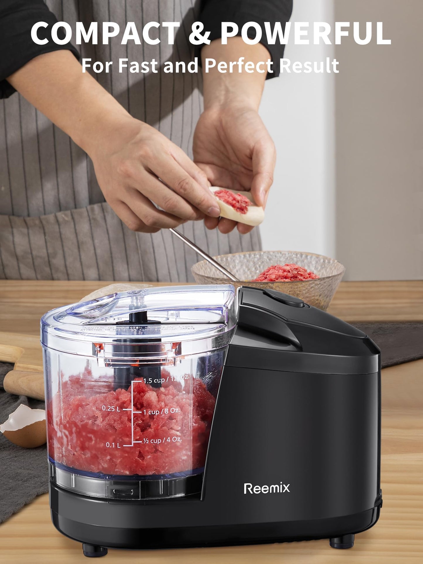 Mini Food Chopper 100W – 750ml Compact Electric Blender with Removable Bowl