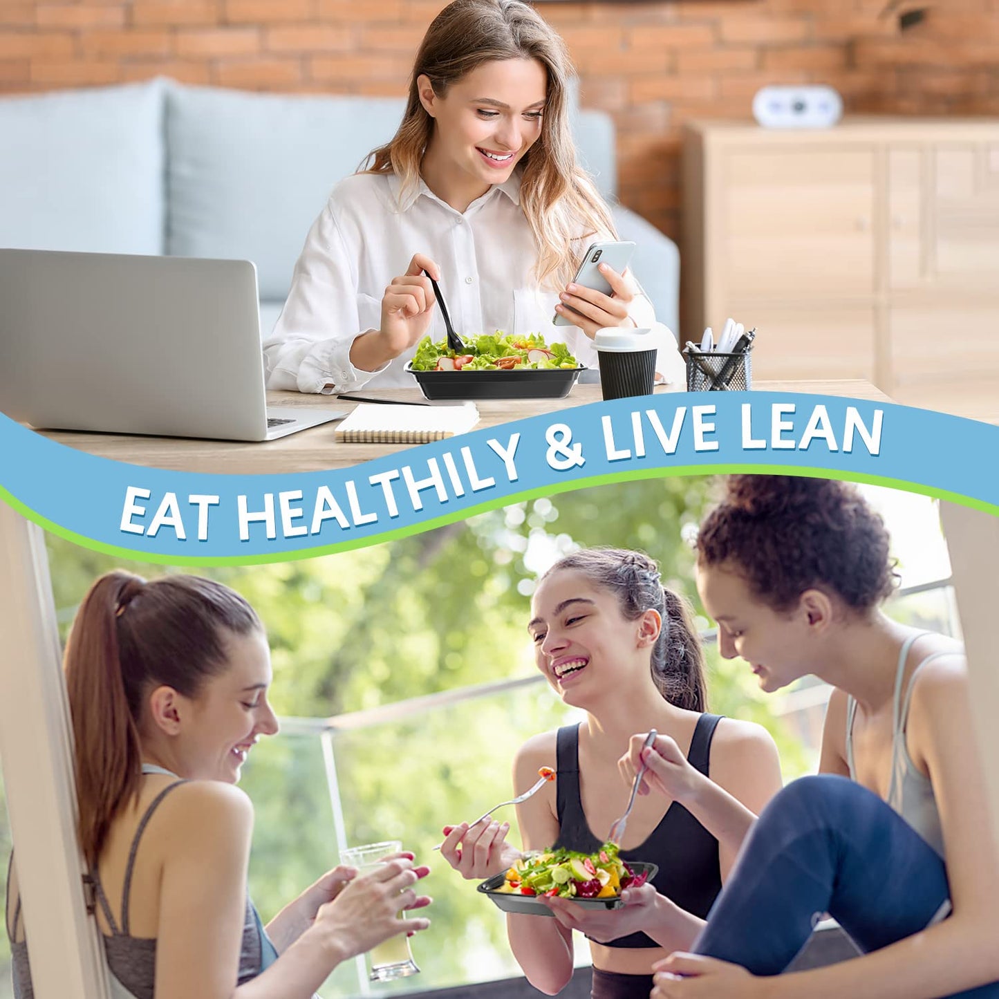 GUANFU 10-Pack Meal Prep Containers 28oz – BPA-Free, Microwave & Dishwasher Safe