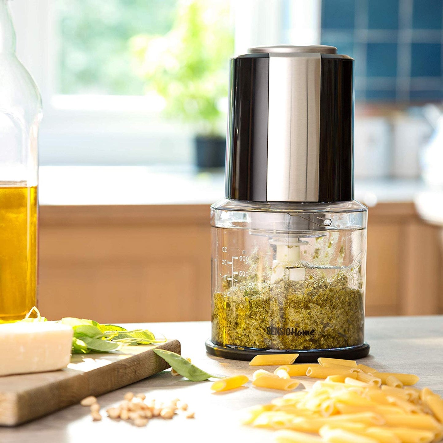 Sensio Home Mini Food Chopper 300W – 600ml Bowl, 4 Stainless Steel Blades