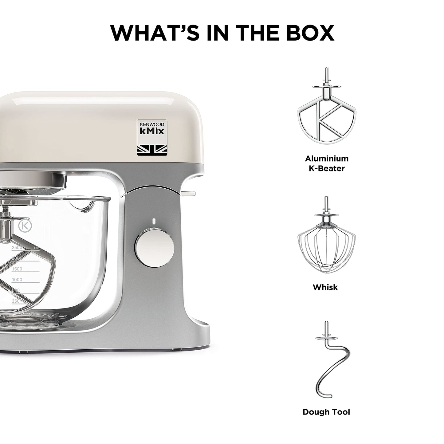 Kenwood KMX754CR KMIX 1000Watts Stand Mixer 6-Speeds Cream