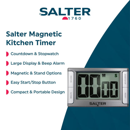 Salter 396 SVXR Digital Magnetic Kitchen Timer – Countdown & Stopwatch