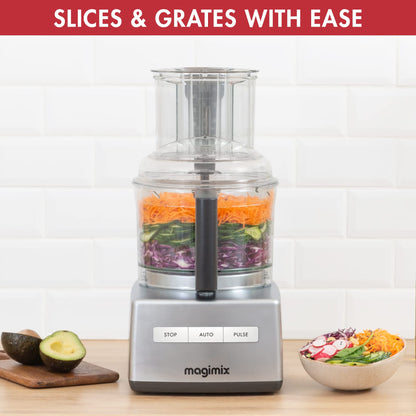 Magimix 4200XL Food Processor | 3L BPA-Free Bowl | Quiet & Powerful Motor | Multifunctional 6 in 1 Solution | Satin | 18471