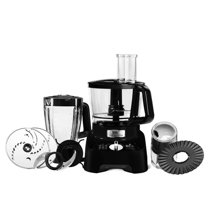 Tefal 8in1 Double Force Pro Food Processor & Blender, 3L Bowl, 2L Jug, 6 Speeds, 1000W, Chop, Grate, Slice, Shred, Knead, Beat, Dishwasher Safe, Black, DO821840