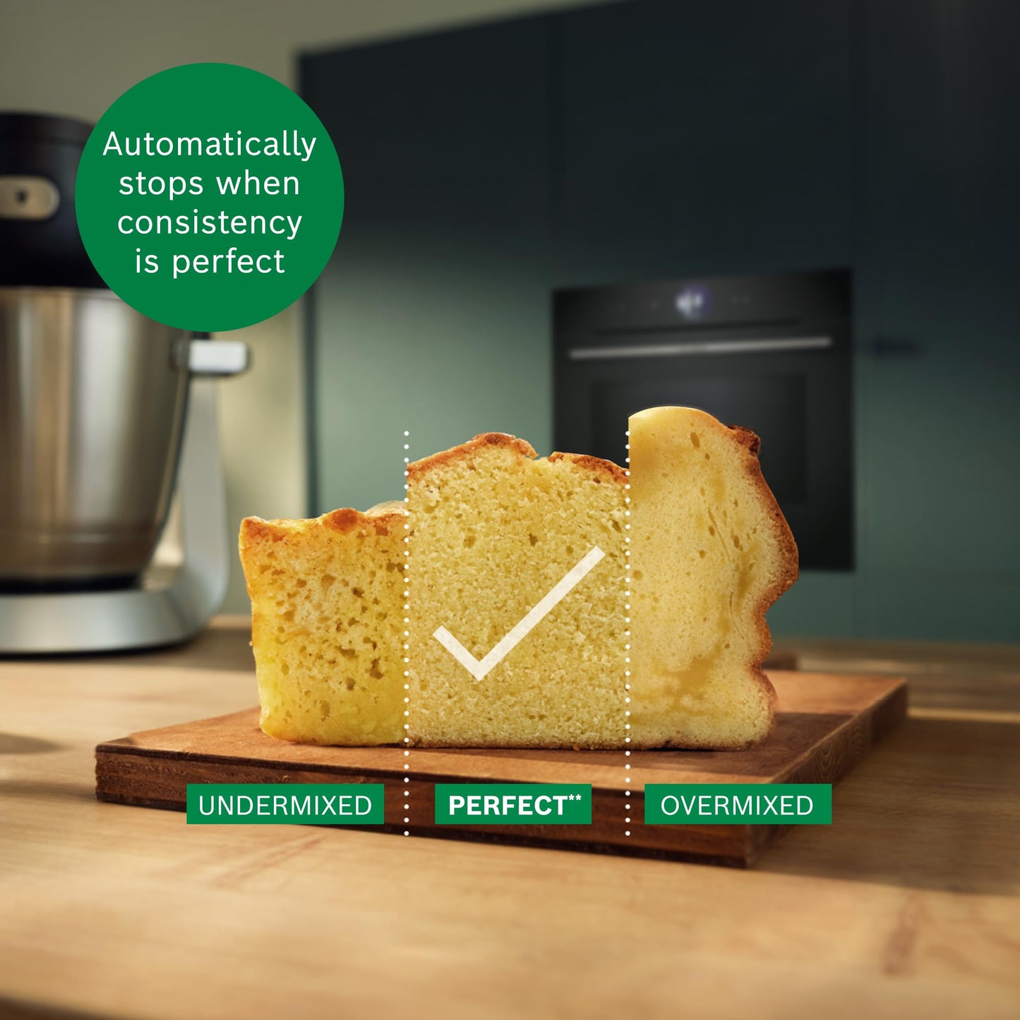 Bosch Series 6 MUMS6ZM00G Stand Mixer with Intelligent Sensing Technology and Integrated Scale, Professional Patisserie Set Included, 1600W. Black/Silver Stainless Steel