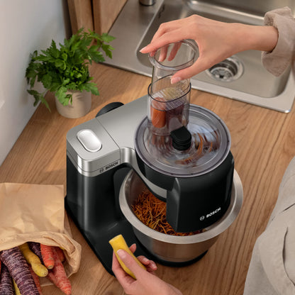 Bosch 7 in 1 Stand Mixer MUMS2VM40G 7 Speeds, dough hook, whisk, beater, blender, juicer, shredder, 900W, Black