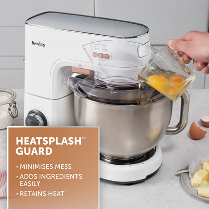 Breville HeatSoft Electric Stand Mixer | 1000W | Softens Butter for Better Results | 10 Speeds | 5.2L Stainless Steel Bowl | Includes Whisk, Beaters & Dough Hooks [VFM027]