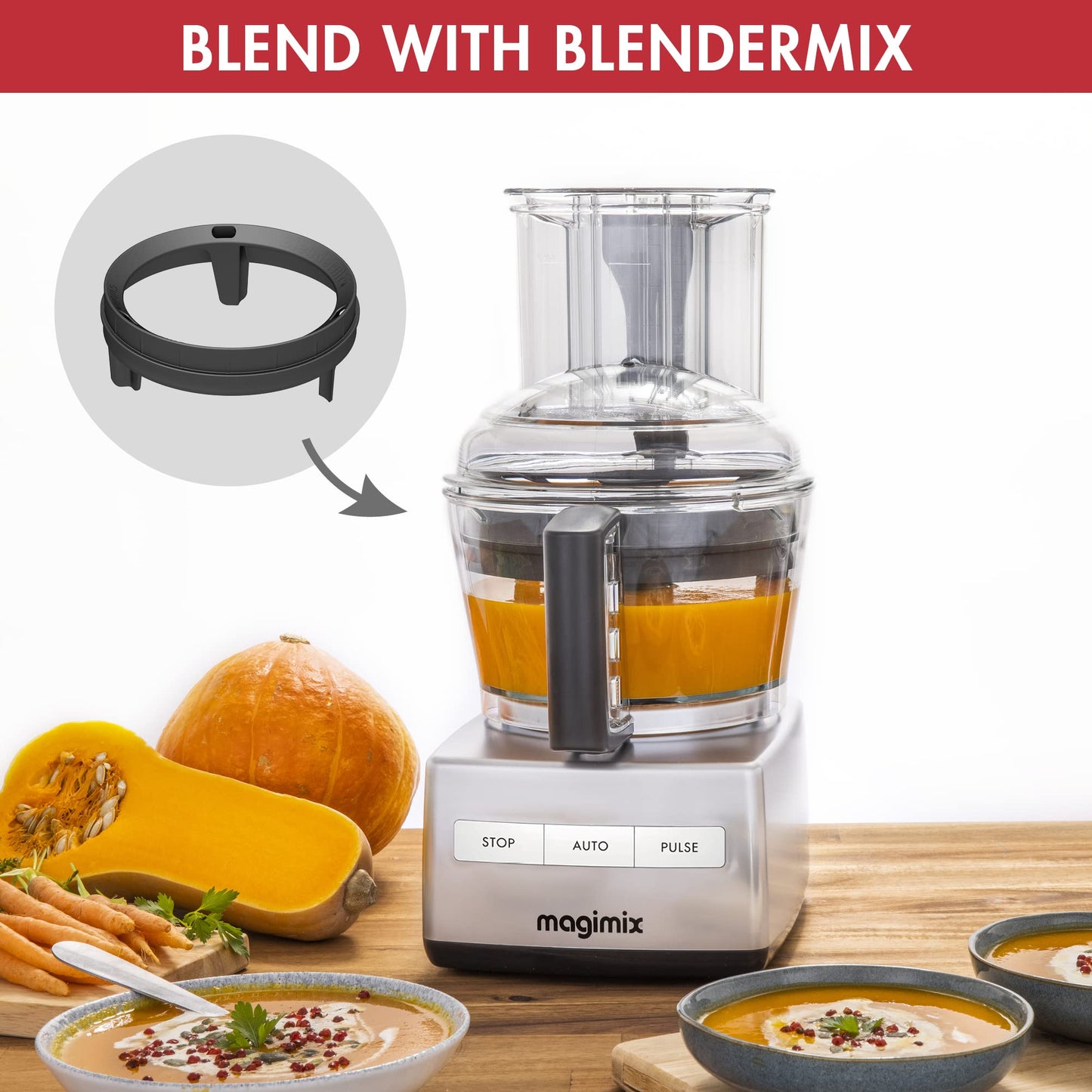 Magimix 4200XL Food Processor | 3L BPA-Free Bowl | Quiet & Powerful Motor | Multifunctional 6 in 1 Solution | Satin | 18471