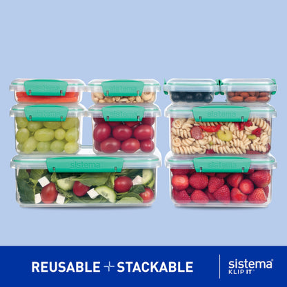 Sistema KLIP IT 18-Piece Airtight Food Storage Containers – Stackable