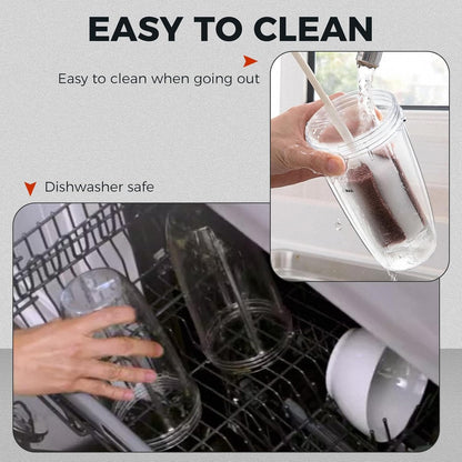 2-Pack 32oz Blender Cups with Lids – Compatible with Nutribullet 600W/900W