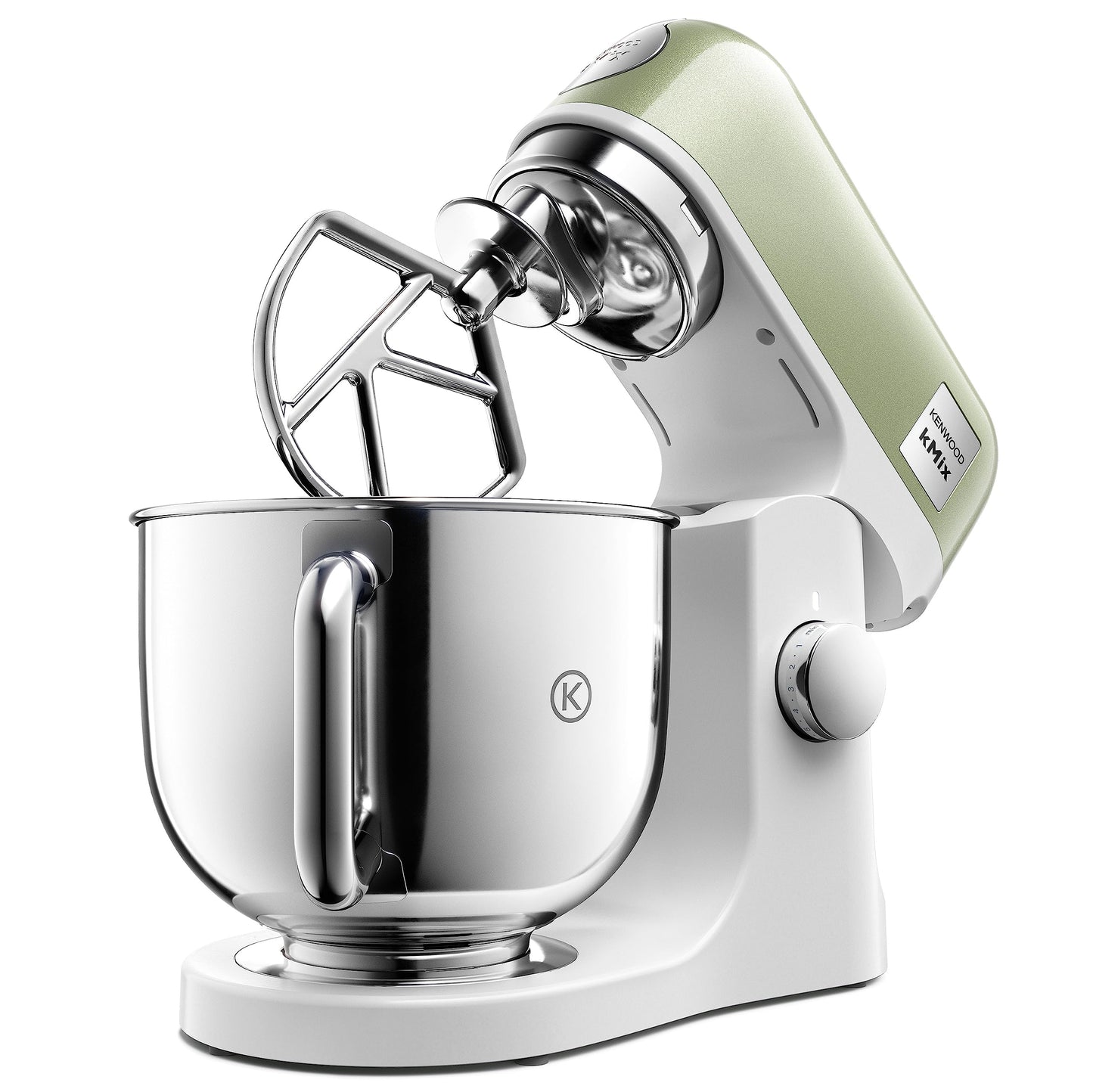 Kenwood kMix Stand Mixer ‎KMX760AGR for Baking, Stylish Kitchen Mixer with K-beater, Dough Hook and Whisk, 5 L Stainless Steel Bowl, Removable Splash Guard, 1000 W, Editions Green