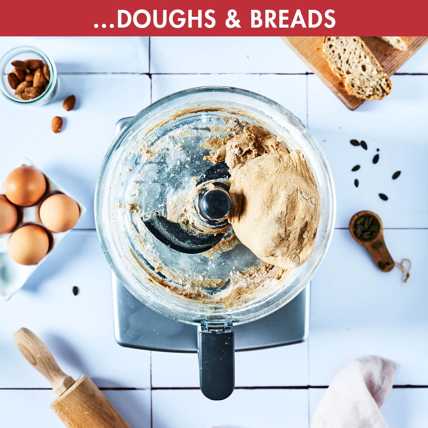 Magimix 4200XL Food Processor | 3L BPA-Free Bowl | Quiet & Powerful Motor | Multifunctional 6 in 1 Solution | Satin | 18471