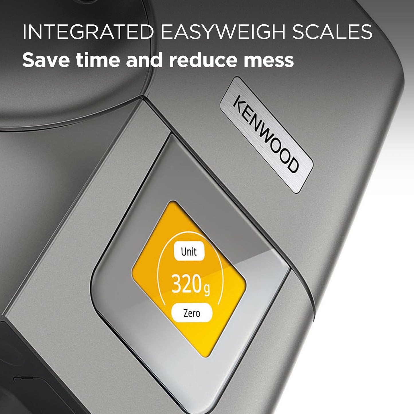 Kenwood Titanium Chef Patissier XL Stand Mixer for Baking- Powerful Food Mixer, With K-Beater, Dough Hook, Whisk, and 2 Bowls 5L and 7L, KWL90.004SI, 1400W, Silver