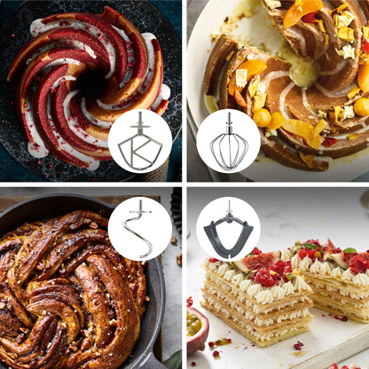 Kenwood Titanium Chef Baker Silver KVC85.004BK, Stand Mixer with Integrated Scale, 3 Stainless Steel Mixing Hooks and Rubber Whisk, 5L and 3.5L Bowls, 1200W, Black