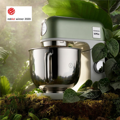 Kenwood kMix Stand Mixer ‎KMX760AGR for Baking, Stylish Kitchen Mixer with K-beater, Dough Hook and Whisk, 5 L Stainless Steel Bowl, Removable Splash Guard, 1000 W, Editions Green